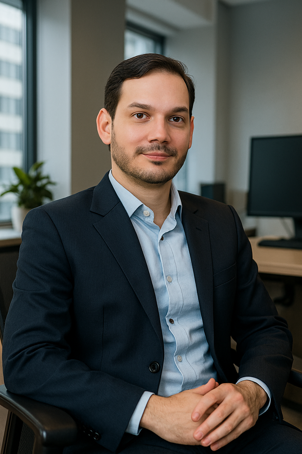 Dr. Lucas Farias em seu consultório
